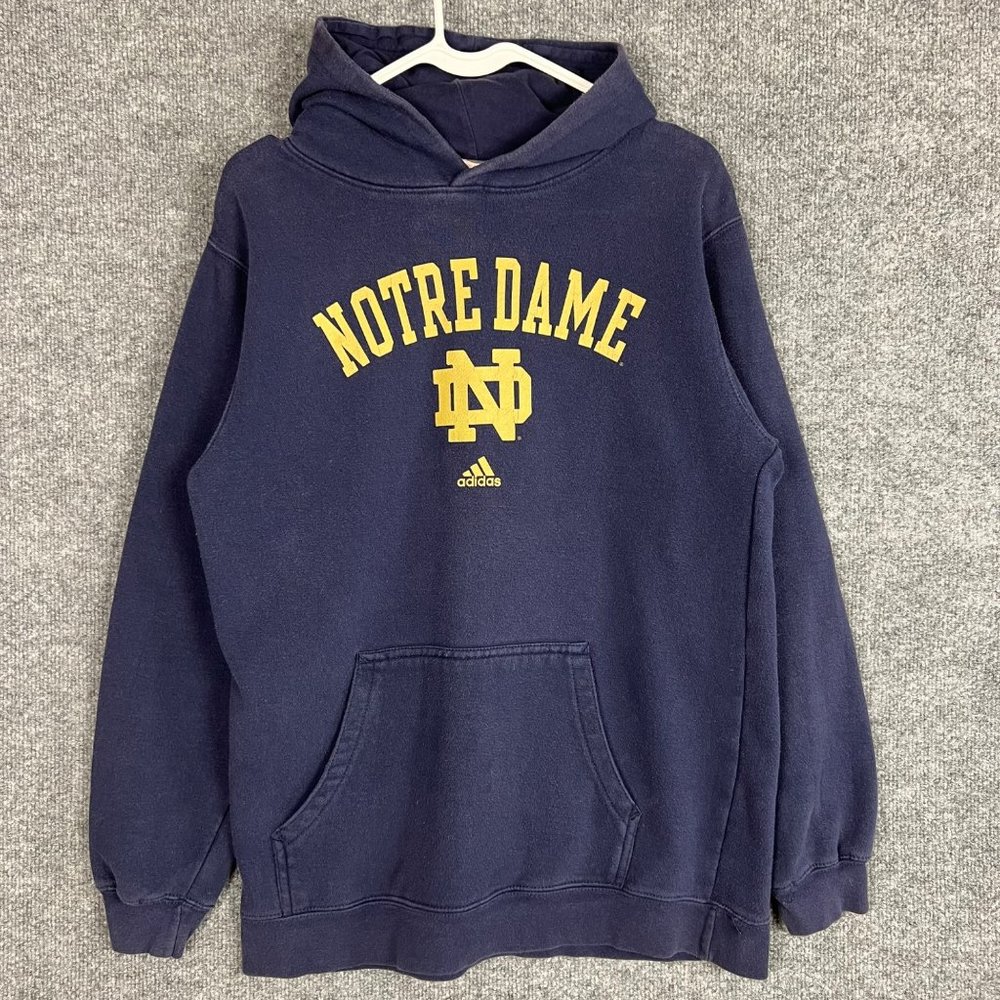 Notre Dame Fighting Irish, Adidas Pullover Hoodie Blue XL 18/20 BOYS